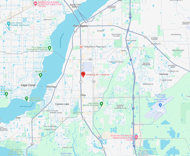 Location of Amazing Air + Heat, Inc.